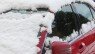 Defrosting windshield with hot water